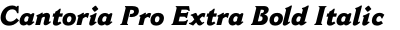 Cantoria Pro Extra Bold Italic
